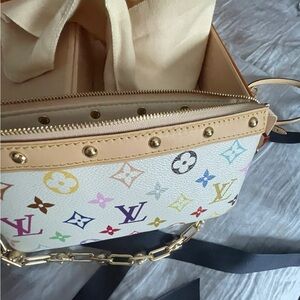 Louis Vuitton Colorful Monogram Wristlet Murakami Pochetta